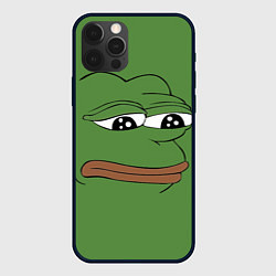 Чехол для iPhone 12 Pro Лягушонок Pepe грустит, цвет: 3D-черный