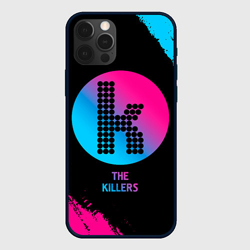 Чехол iPhone 12 Pro The Killers - neon gradient / 3D-Черный – фото 1