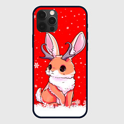 Чехол для iPhone 12 Pro Кролик олень - кролик с рожками, цвет: 3D-черный