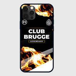Чехол для iPhone 12 Pro Club Brugge legendary sport fire, цвет: 3D-черный