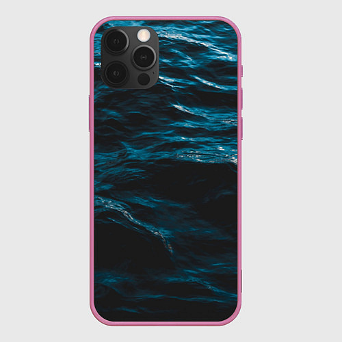 Чехол iPhone 12 Pro Глубокое море / 3D-Малиновый – фото 1