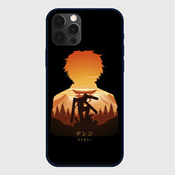 Чехол для iPhone 12 Pro Силуэт Дэндзи, цвет: 3D-черный