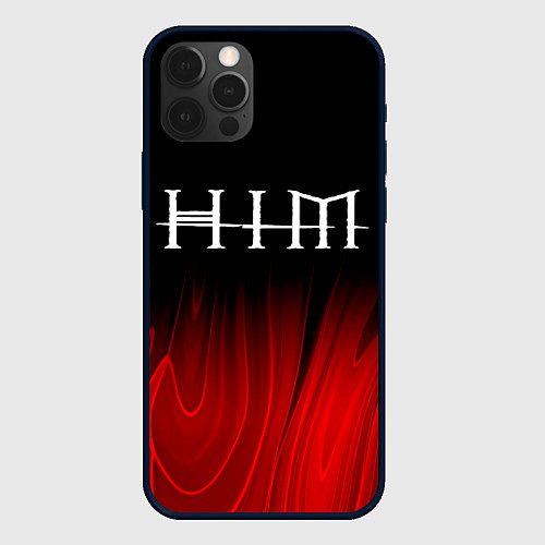 Чехол iPhone 12 Pro HIM red plasma / 3D-Черный – фото 1