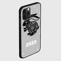 Чехол для iPhone 12 Pro Символ 2023 года черный водяной кролик, цвет: 3D-черный — фото 2