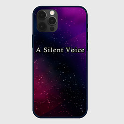 Чехол для iPhone 12 Pro A Silent Voice gradient space, цвет: 3D-черный