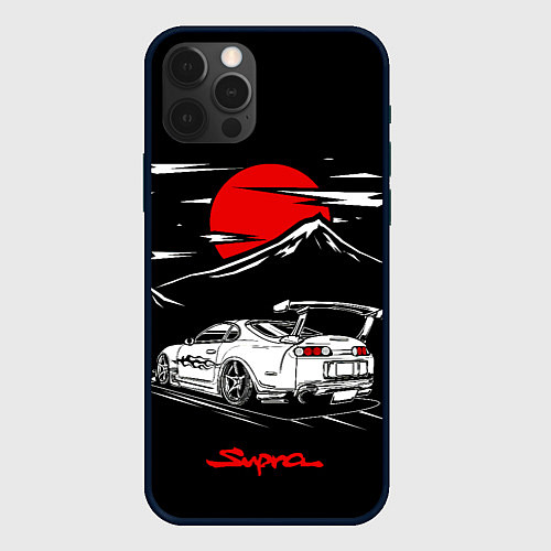 Чехол iPhone 12 Pro Тойота супра - JDM Style / 3D-Черный – фото 1