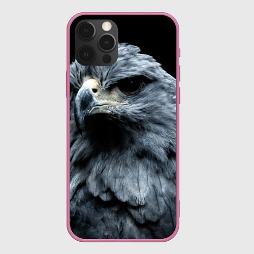 Чехол iPhone 12 Pro Oрёл / 3D-Малиновый – фото 1