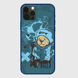 Чехол для iPhone 12 Pro Медведь-капитан, цвет: 3D-тёмно-синий