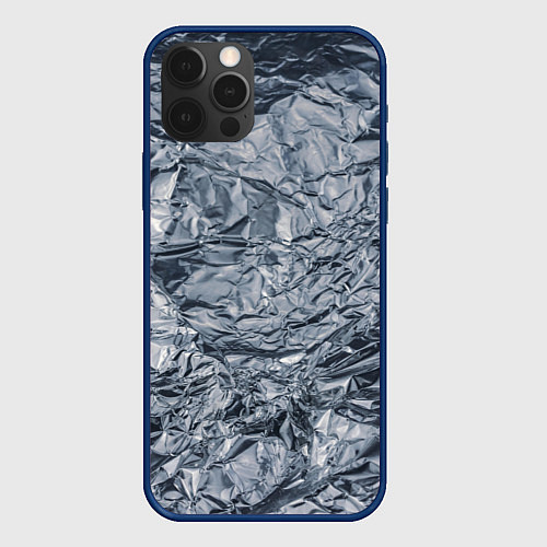 Чехол iPhone 12 Pro Алюминиевая фольга / 3D-Тёмно-синий – фото 1