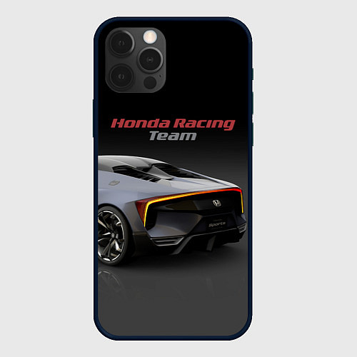 Чехол iPhone 12 Pro Honda Racing Team - Japan / 3D-Черный – фото 1