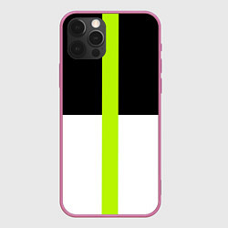 Чехол для iPhone 12 Pro Геометрия Инь-Янь, цвет: 3D-малиновый