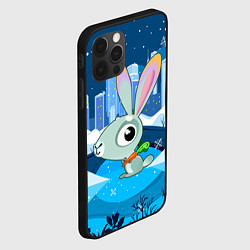 Чехол для iPhone 12 Pro Маленький кролик в снежном городе, цвет: 3D-черный — фото 2