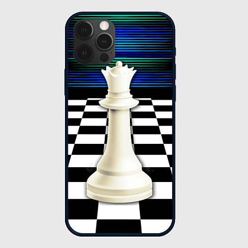 Чехол iPhone 12 Pro Белая королева / 3D-Черный – фото 1