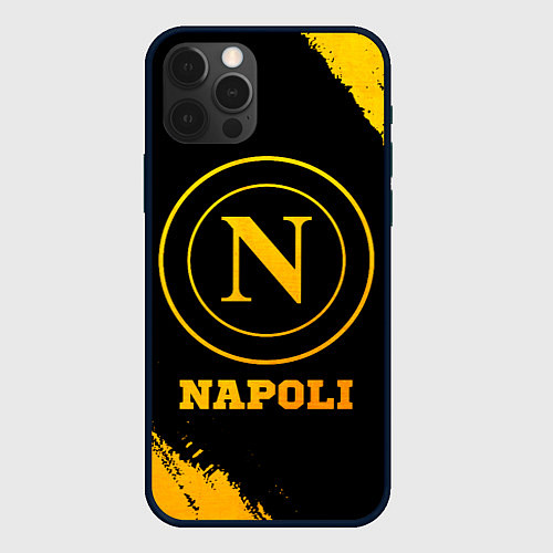 Чехол iPhone 12 Pro Napoli - gold gradient / 3D-Черный – фото 1