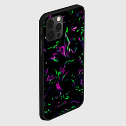Чехол для iPhone 12 Pro Токсичные кляксы, цвет: 3D-черный — фото 2