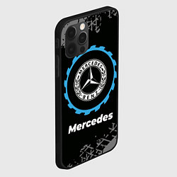 Чехол для iPhone 12 Pro Mercedes в стиле Top Gear со следами шин на фоне, цвет: 3D-черный — фото 2