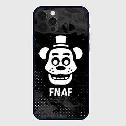 Чехол для iPhone 12 Pro FNAF glitch на темном фоне, цвет: 3D-черный