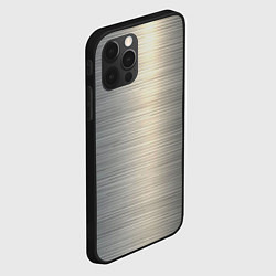 Чехол для iPhone 12 Pro Нержавейка - текстура, цвет: 3D-черный — фото 2