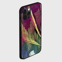 Чехол для iPhone 12 Pro Неоновые волнообразные линии, цвет: 3D-черный — фото 2
