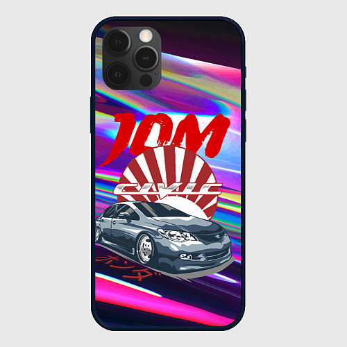 Чехол iPhone 12 Pro Honda Civic - JDM style / 3D-Черный – фото 1