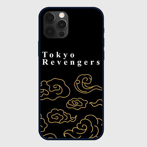 Чехол iPhone 12 Pro Tokyo Revengers anime clouds / 3D-Черный – фото 1