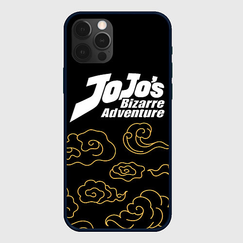 Чехол iPhone 12 Pro JoJo Bizarre Adventure anime clouds / 3D-Черный – фото 1