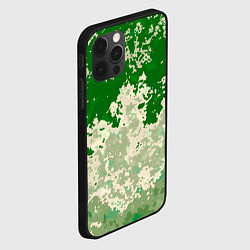 Чехол для iPhone 12 Pro Абстракция в зелёных тонах, цвет: 3D-черный — фото 2