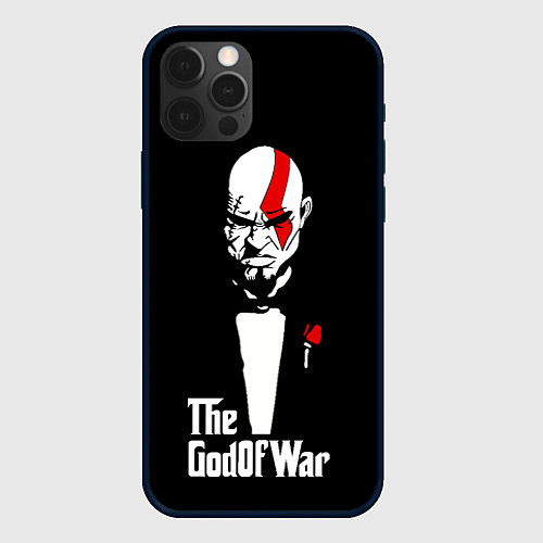 Чехол iPhone 12 Pro God of war - Кратос отец войны / 3D-Черный – фото 1