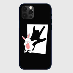 Чехол для iPhone 12 Pro Тень дабающего кролика, цвет: 3D-черный