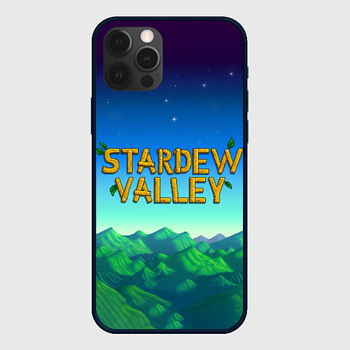 Чехол iPhone 12 Pro Горы Stardew Valley / 3D-Черный – фото 1