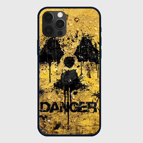 Чехол iPhone 12 Pro Danger radiation / 3D-Черный – фото 1