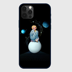 Чехол iPhone 12 Pro Pinup женщина на Луне