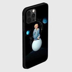 Чехол для iPhone 12 Pro Pinup женщина на Луне, цвет: 3D-черный — фото 2