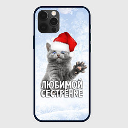 Чехол iPhone 12 Pro Любимой сестренке - котик