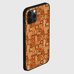 Чехол для iPhone 12 Pro Этнический рисунок с костями, цвет: 3D-черный — фото 2