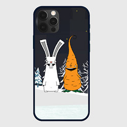 Чехол iPhone 12 Pro Заяц и морковка
