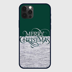 Чехол iPhone 12 Pro Merry Christmas зелёный