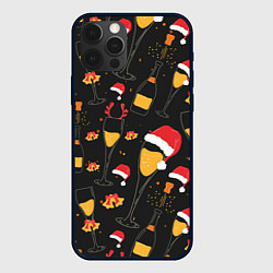 Чехол для iPhone 12 Pro Брызги шампанского, цвет: 3D-черный