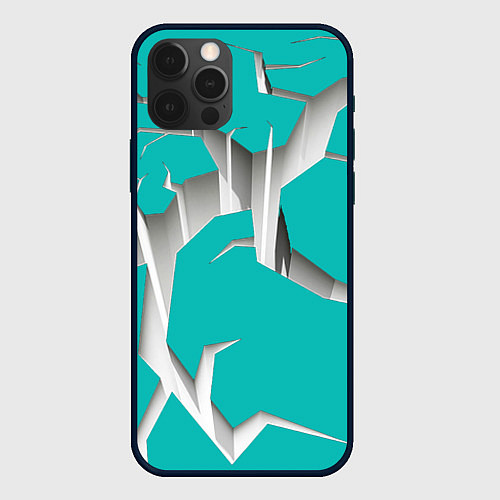 Чехол iPhone 12 Pro Трещина в пропасть / 3D-Черный – фото 1