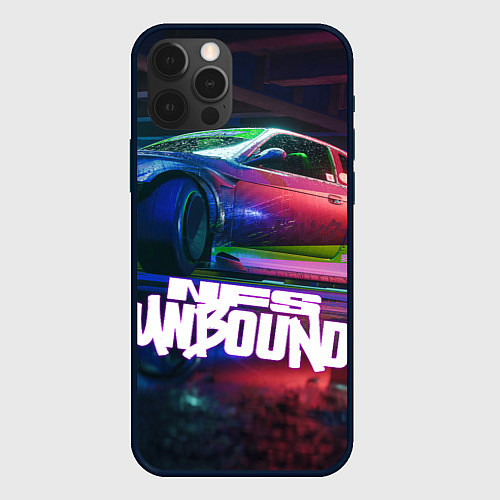 Чехол iPhone 12 Pro NFS unbound nissan drift / 3D-Черный – фото 1