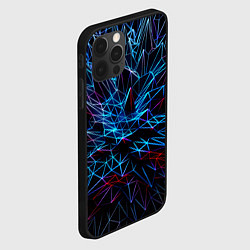 Чехол для iPhone 12 Pro Abstract black crystals, цвет: 3D-черный — фото 2