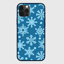 Чехол для iPhone 12 Pro Blue snow, цвет: 3D-черный