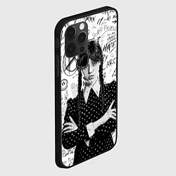 Чехол для iPhone 12 Pro Уэнсдэй Аддамс от нетфликс, цвет: 3D-черный — фото 2