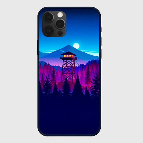 Чехол iPhone 12 Pro Firewatch / 3D-Черный – фото 1