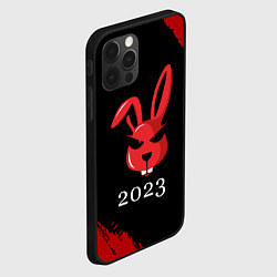 Чехол для iPhone 12 Pro Кролик 2023 суровый, цвет: 3D-черный — фото 2