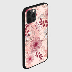 Чехол для iPhone 12 Pro Floral pattern, цвет: 3D-черный — фото 2