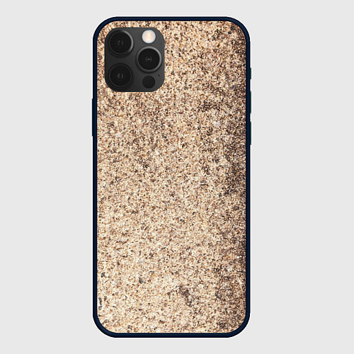 Чехол iPhone 12 Pro Синие, белые и красные камни / 3D-Черный – фото 1