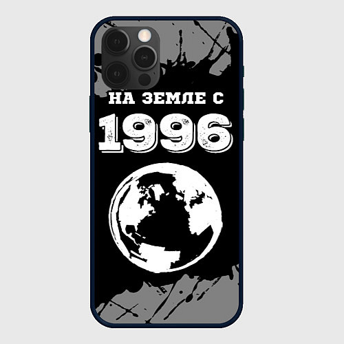 Чехол iPhone 12 Pro На Земле с 1996: краска на темном / 3D-Черный – фото 1