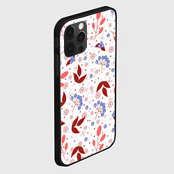 Чехол для iPhone 12 Pro Новогодние ягоды и снежинки, цвет: 3D-черный — фото 2