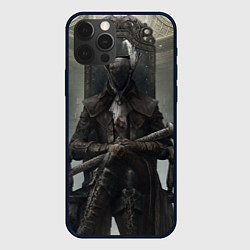 Чехол для iPhone 12 Pro Bloodborne охотник, цвет: 3D-черный